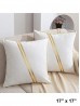 Gold Striped Cushion & Filler